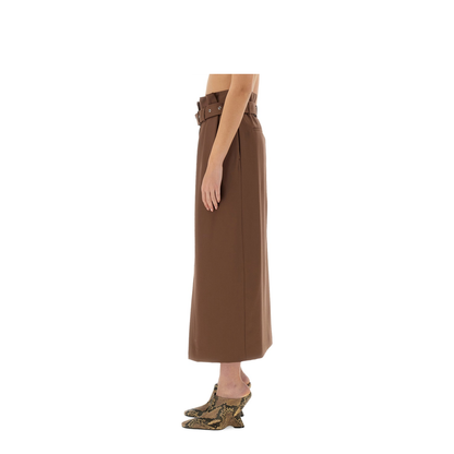 Wool Skirt With Belt - Image 4