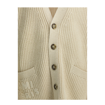 Wool Cardigan With Logo - Image 3