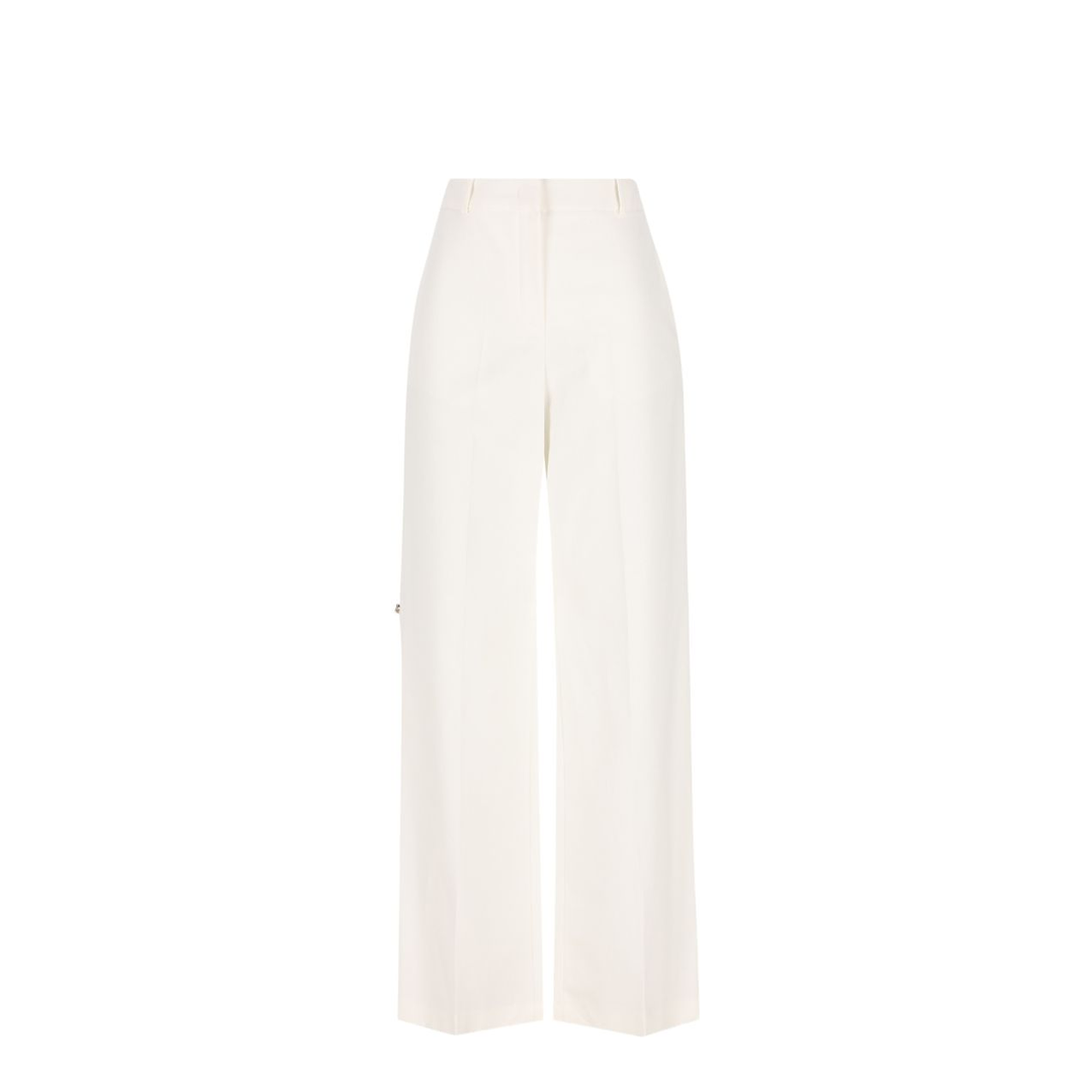 White Cotton Trousers - Image 1
