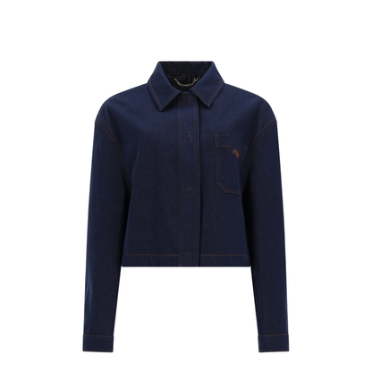 Cropped Denim Jacket - Image 1