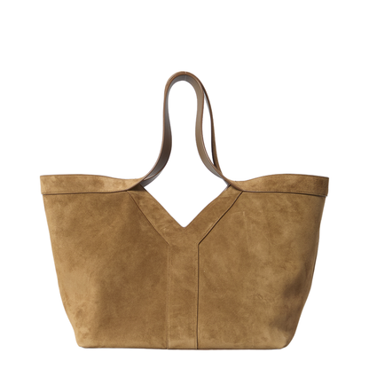 Y Small Suede Calfskin Tote - Brown - Image 1