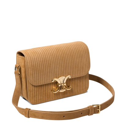 Teen Triomphe Bag in Striped Suede Calfskin - Image 2