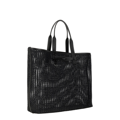 Adamo Calfskin Shopper Tote - Black - Image 3