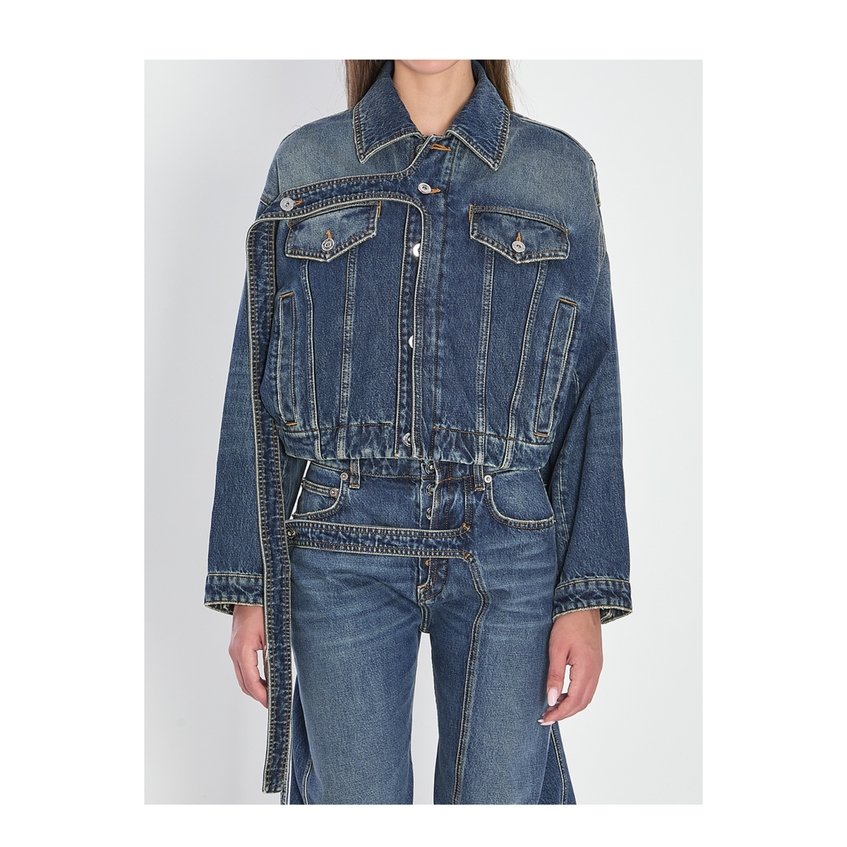 Strap Jacket In Denim - Image 1