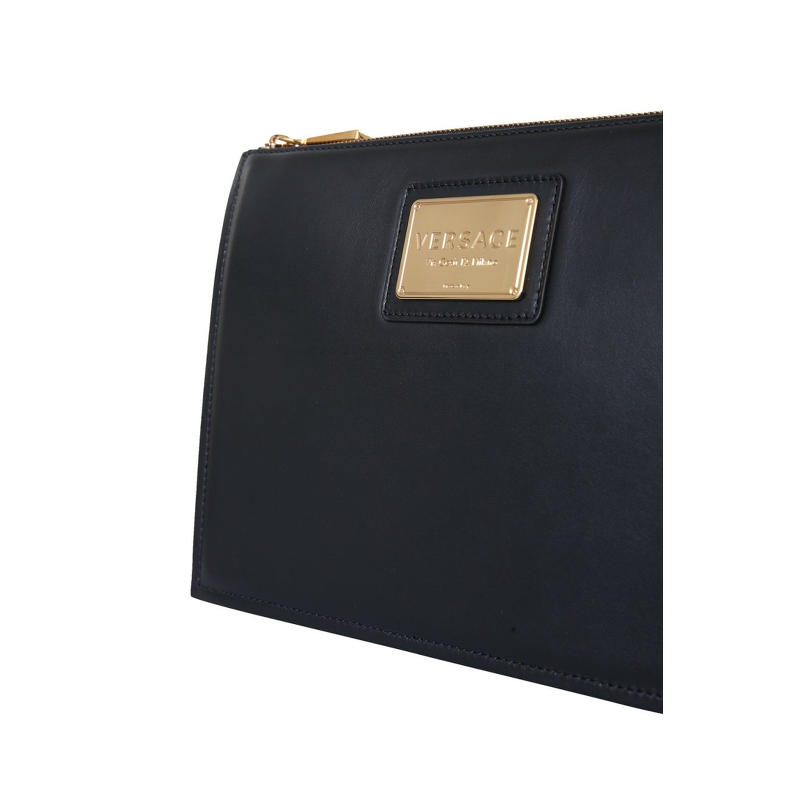 Golden Logo Clutch Bag in Black - Image 5