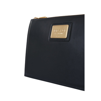 Golden Logo Clutch Bag in Black - Image 5