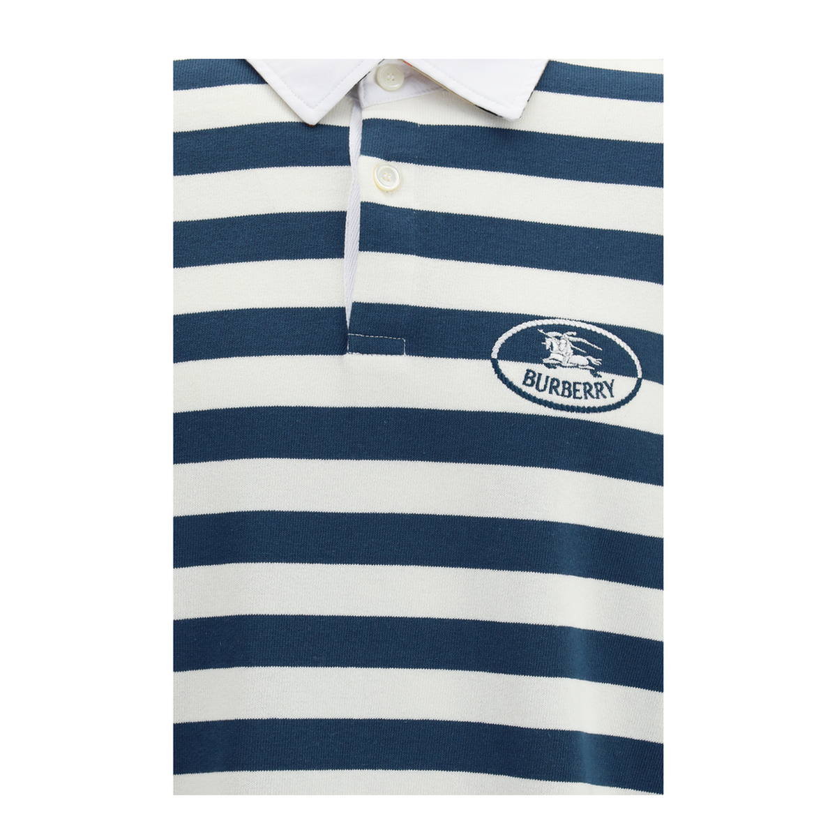 Striped Long Sleeve Cotton Polo - Image 3