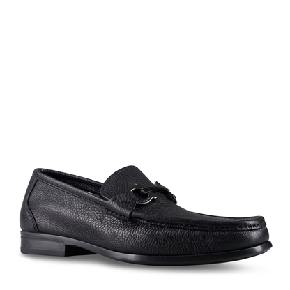 Grained Leather Gancini Loafers - Image 3
