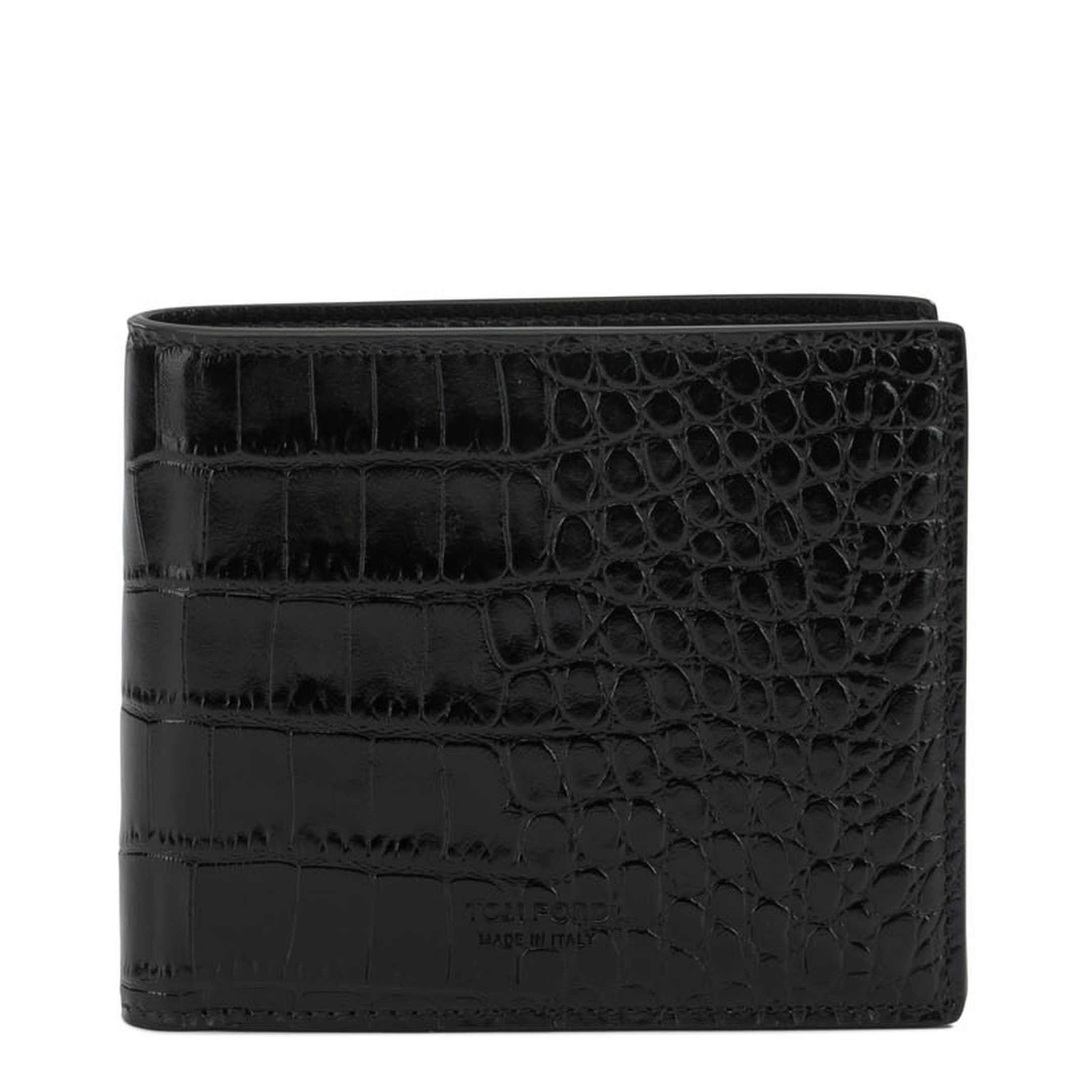 Crocodile Print Leather Wallet - Image 1