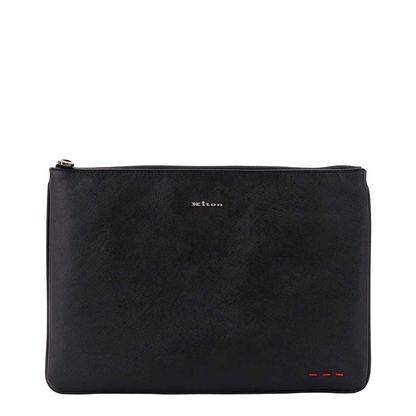 Nylon Clutch Bag with Iconic Logo Embroidery - Image 1