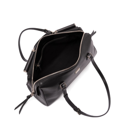 Vittoria Medium Calfskin Top Handle Bag - Black - Image 2