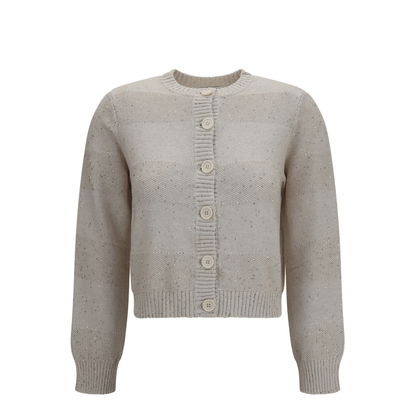 Long-sleeve Crewneck Cotton Sweater - Image 1