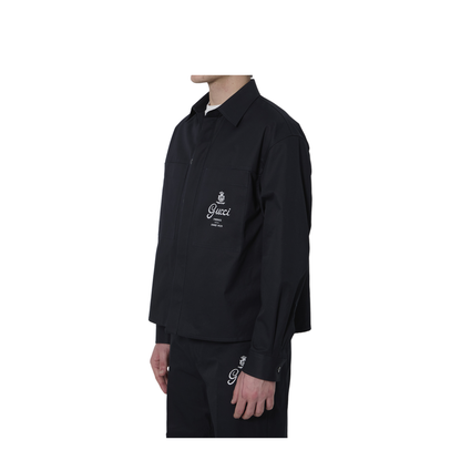 Cotton Twill Shirt With Print In Dark Blue - Image 2