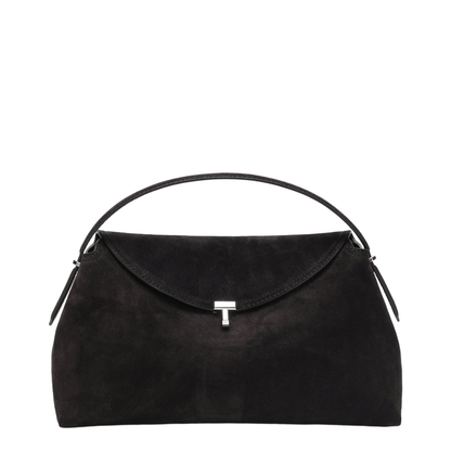 T-lock Bag Brown Espresso in Suede Leather - Image 1