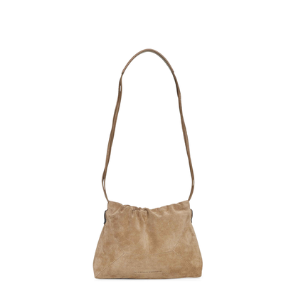 Duo Pouch Shoulder Bag in Suede - Image 1