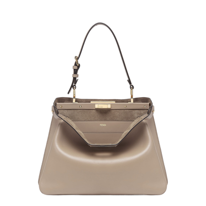 Peekaboo Leather Top Handle Bags - Beige - Image 1