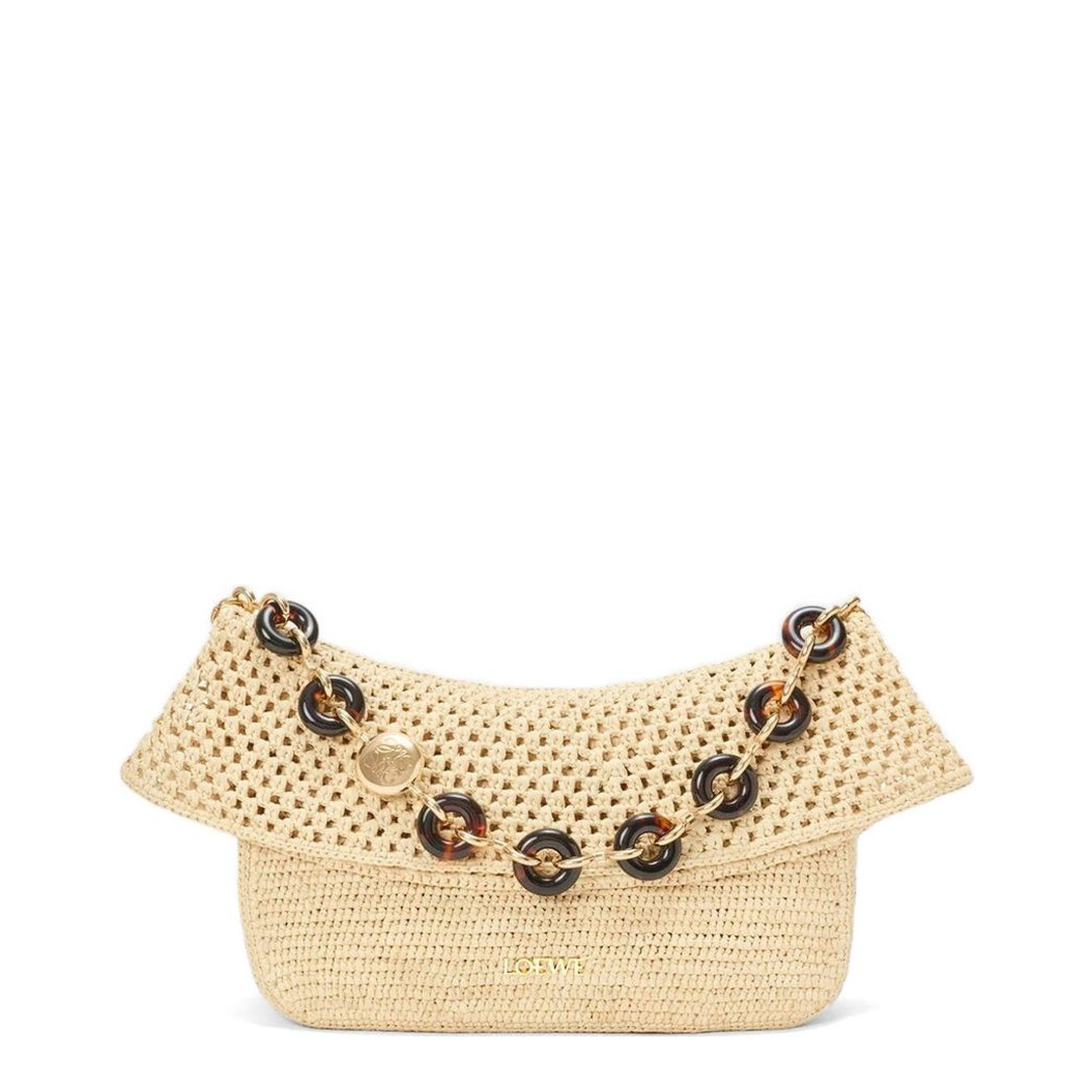 Ola Medium Raffia Shoulder Bag - Natural - Image 1