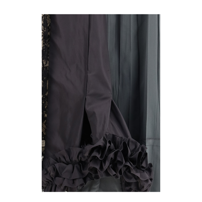Patchwork Midi Skirt with Panel Construction - Image 3
