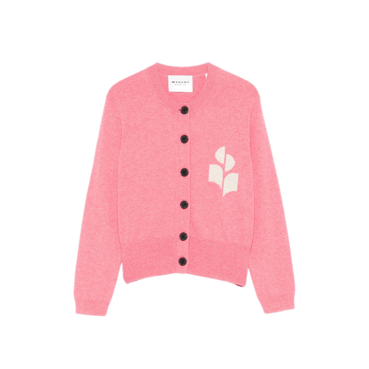 Light Pink Round Neck Cardigan - Image 1