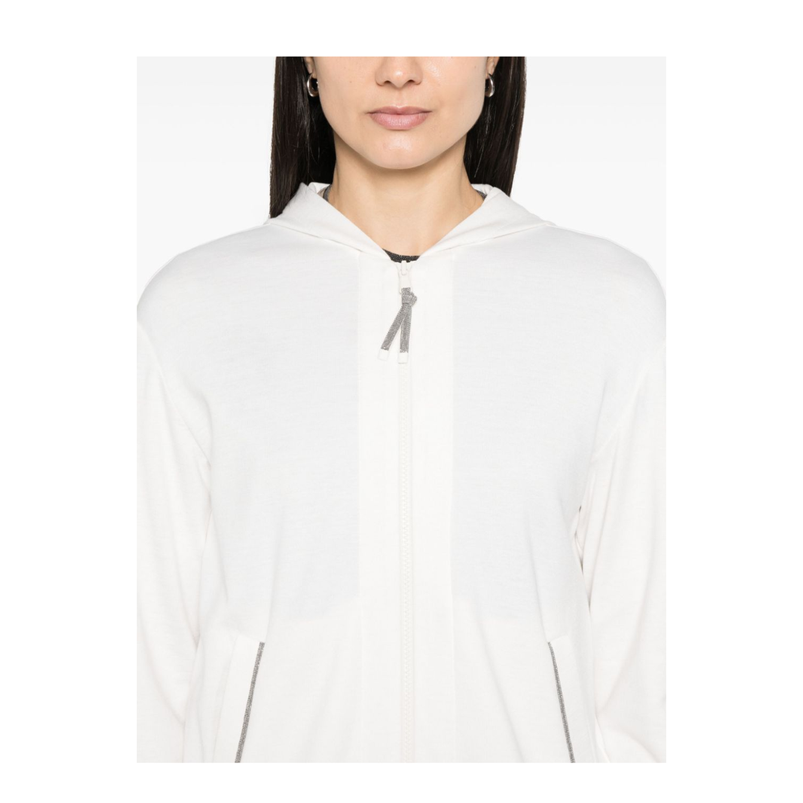 Cotton and Silk Blend Hoodie - Image 4