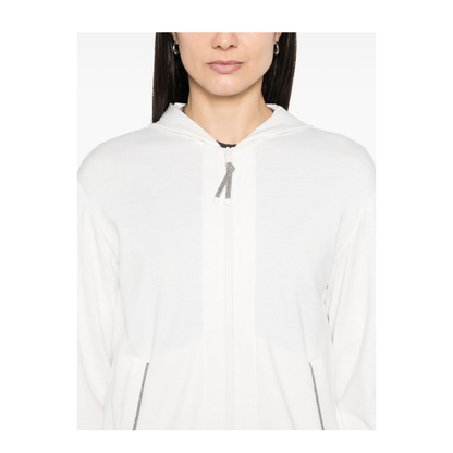 Cotton and Silk Blend Hoodie - Image 4