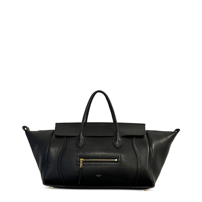 Luggage Medium Lambskin Handbag - Black - Image 1