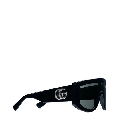 Rectangular Frame Sunglasses in Black - Image 2