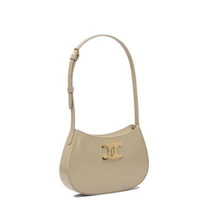 Medium Tilly Bag in Shiny Calfskin - Beige - Image 2