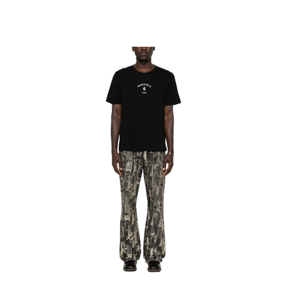 Black T-shirt with logo print - Image 3