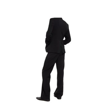 Light Wool Mohair Canvas Suit in Black - Image 5