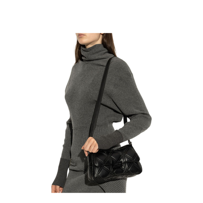 Cassandra Small Imitation Leather Shoulder Bag - Nero - Image 3