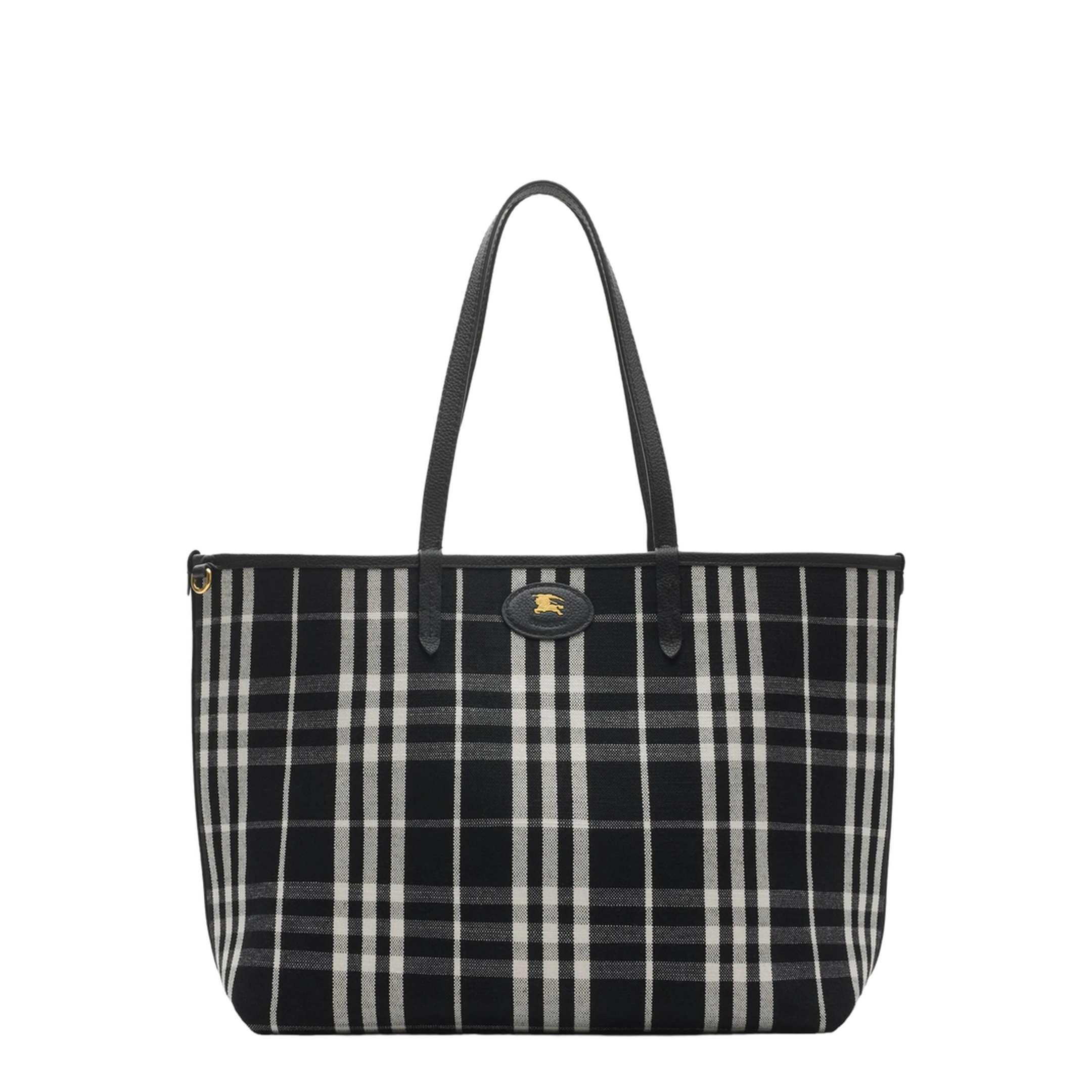 Bloomsbury Medium Calfskin Tote - Black/Calico Beige - Image 1