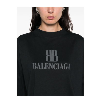 Cropped Nano Bb T-Shirt in Black - Image 2