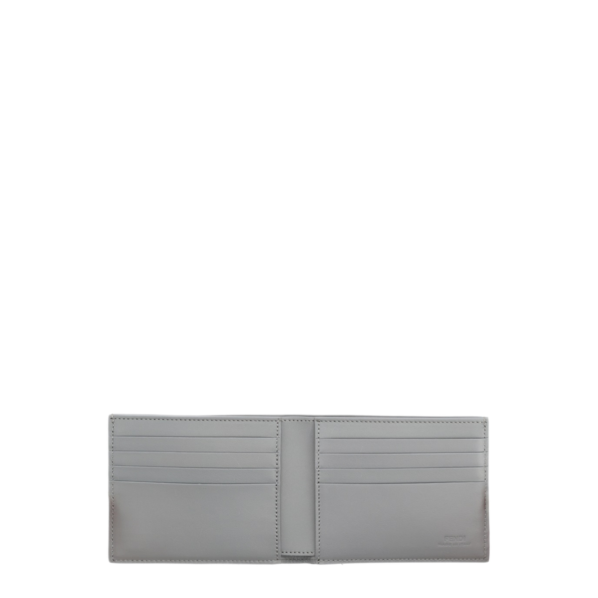 Squared FF Wallet Light Gray Calf Leather - Image 3