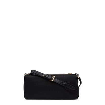 Small Re-Nylon and Leather Shoulder Bag with Lock - Image 3