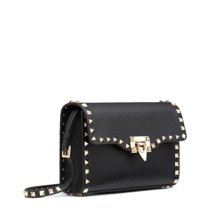 Rockstud Small Garnet Calfskin Crossbody Bag - Image 4