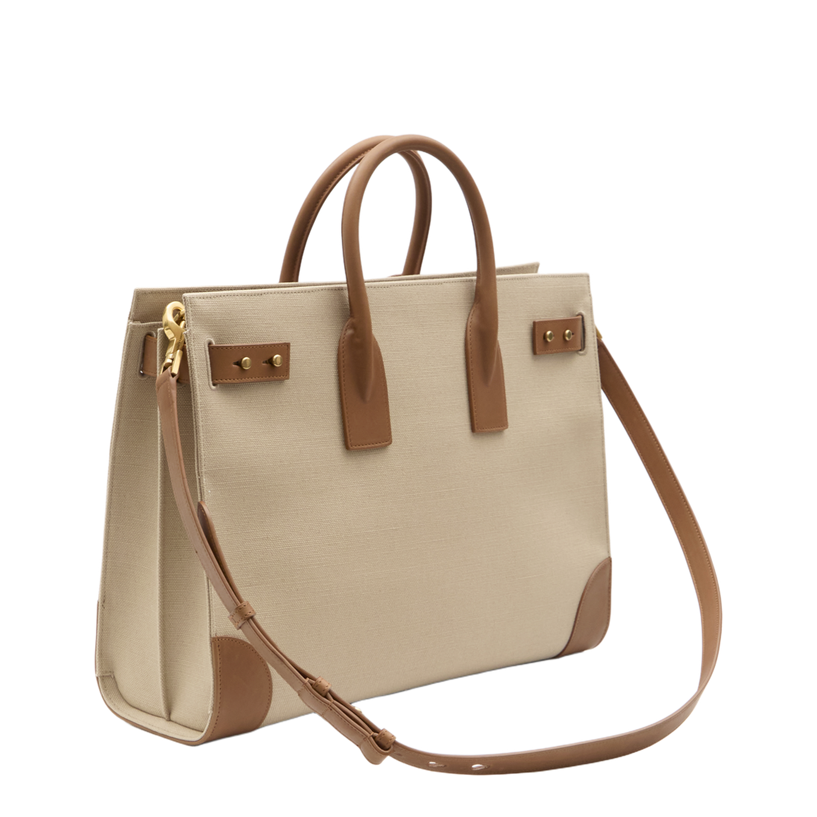 Sac de Jour Large Canvas Tote Bags - Beige - Image 2