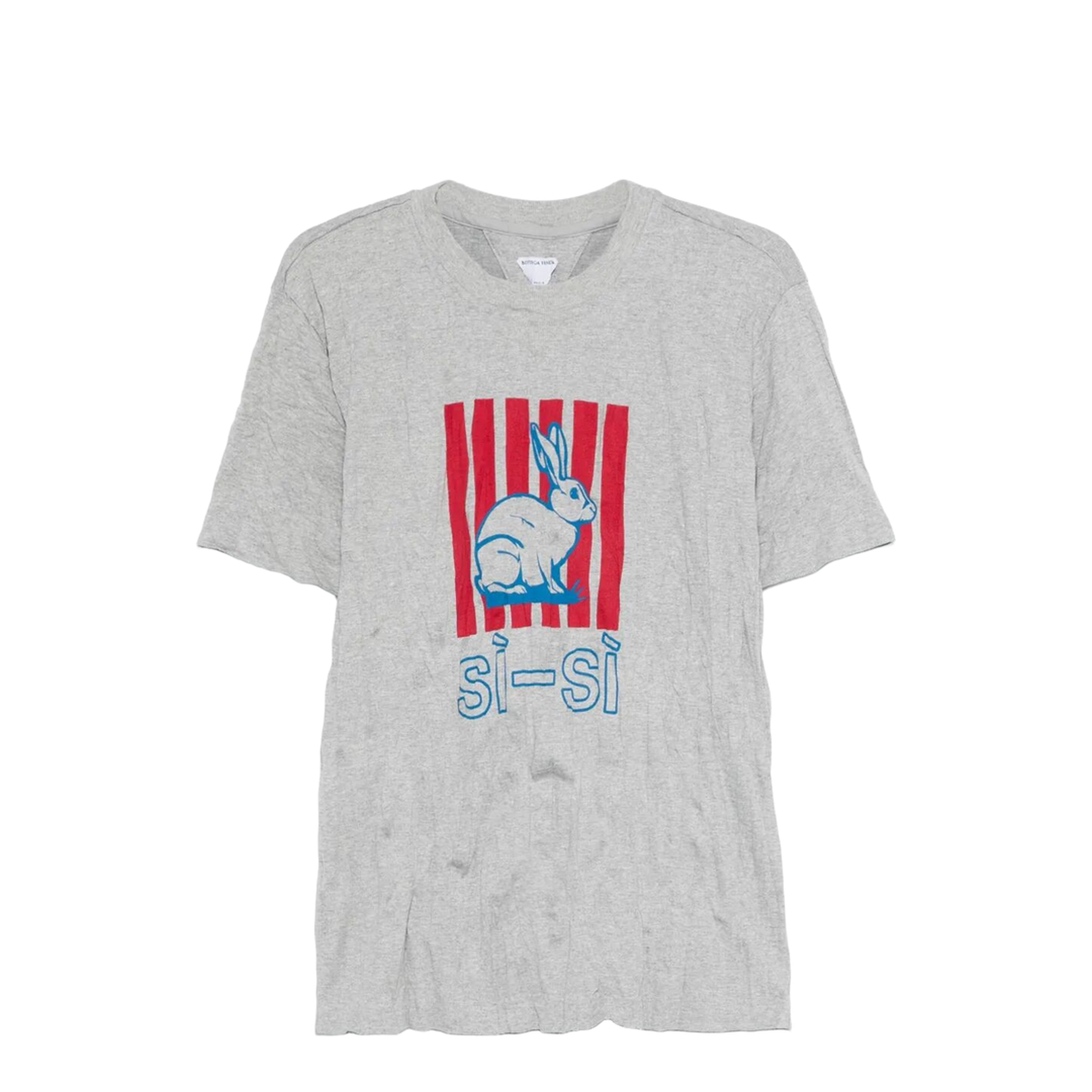 Graphic Rabbit-Print Crushed Cotton Jersey T-Shirt - Image 1
