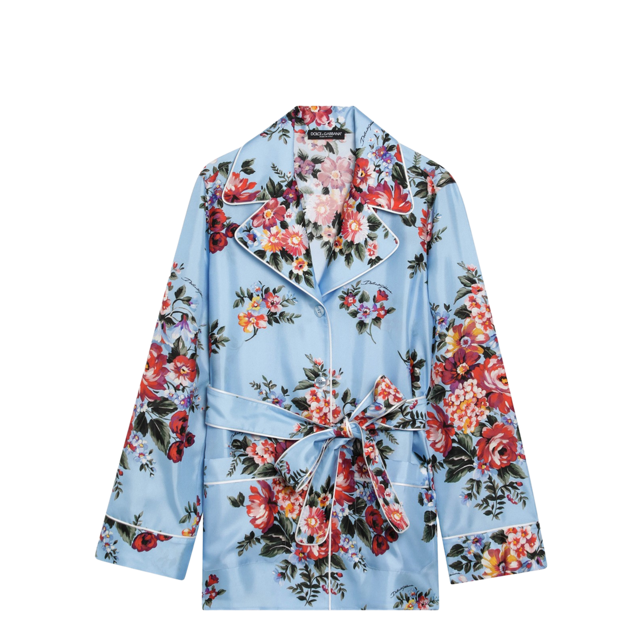 Vanity Silk Twill Shirt with Floral Print - Image 1