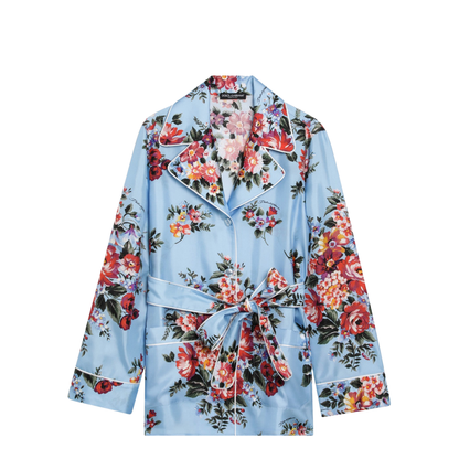 Vanity Silk Twill Shirt with Floral Print - Image 1
