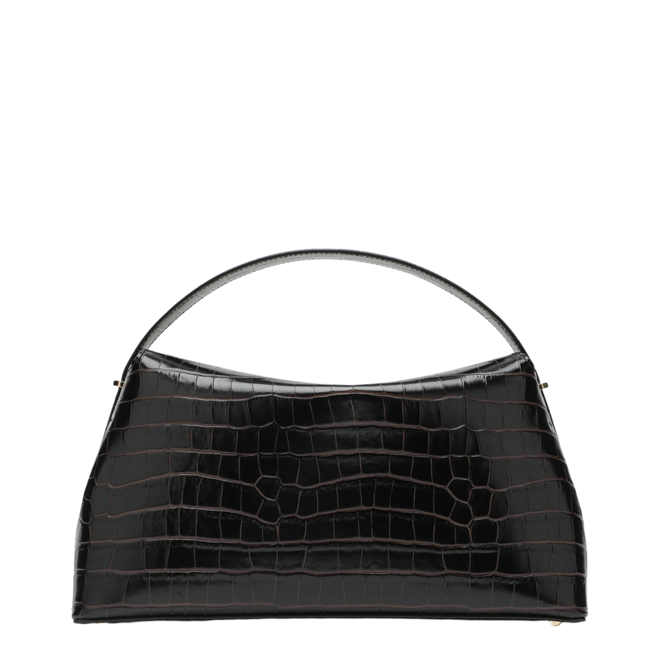 Everyday Bag in Dark Brown Crocodile-Embossed Leather - Image 2