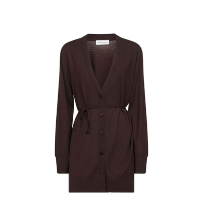 Tibati Long Cardigan with Thin Belt - Image 1