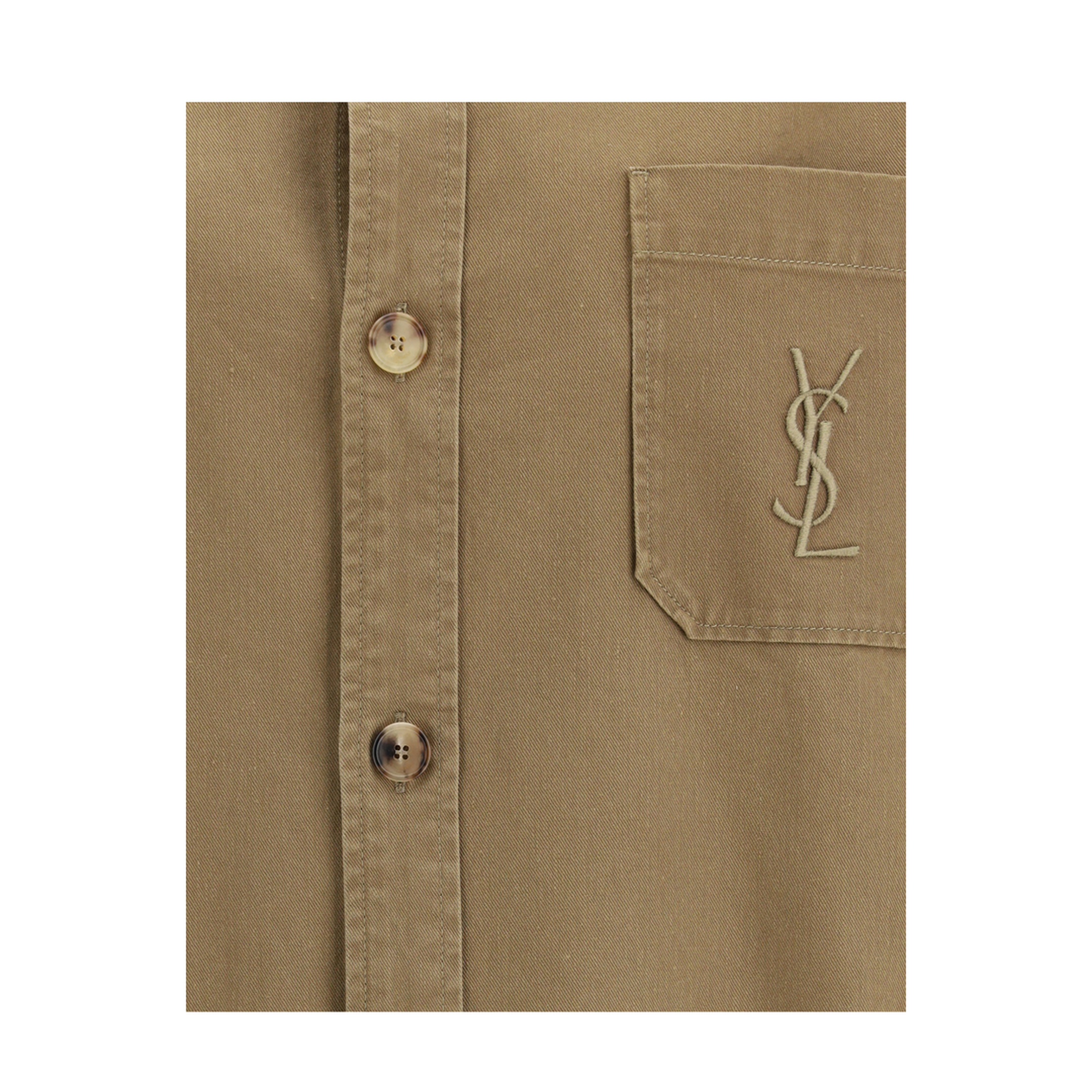 Cassandre Overshirt in Cotton and Linen Gabardine - Image 3