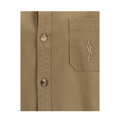 Cassandre Overshirt in Cotton and Linen Gabardine - Image 3