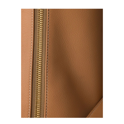 Peach Leather Large Crossbody Bag - Image 5