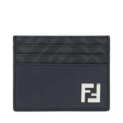 FF Squared Card Holder Leather Blue - Image 1