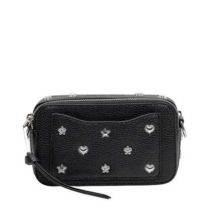 The Snapshot Mini Pebbled Leather Crossbody - Black Multi - Image 4
