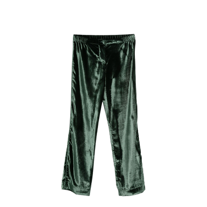 Velvet High-Waisted Trousers - Image 1