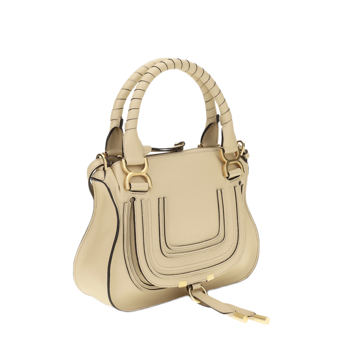 Marcie Small Calfskin Handbag - Beige - Image 2