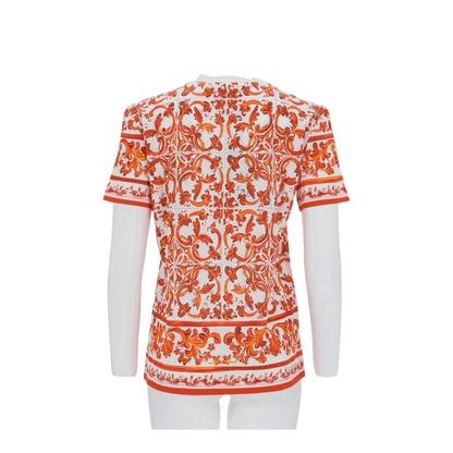 T-SHIRT IN JERSEY STAMPA MAIOLICA - Image 2